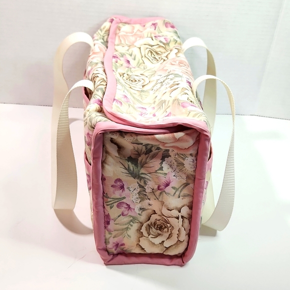 Craft Bag Fabric Hobby Stitch Sew Tote Floral Retro Design - Picture 6 of 13